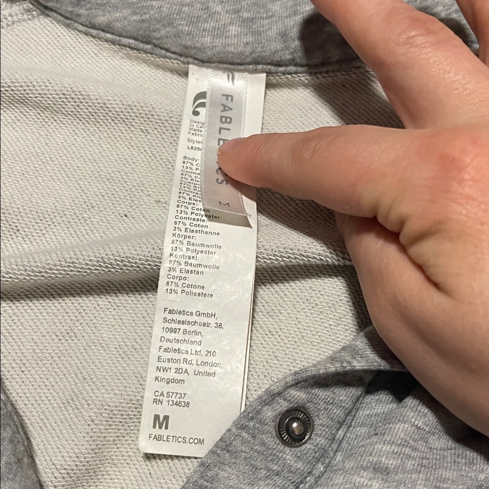 Fabletics Year round Terry Snap Front Sweater - Picture 7 of 9